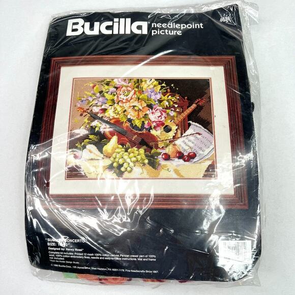Vintage Bucilla Summer Concerto Needlepoint Kit - Picture 1 of 5
